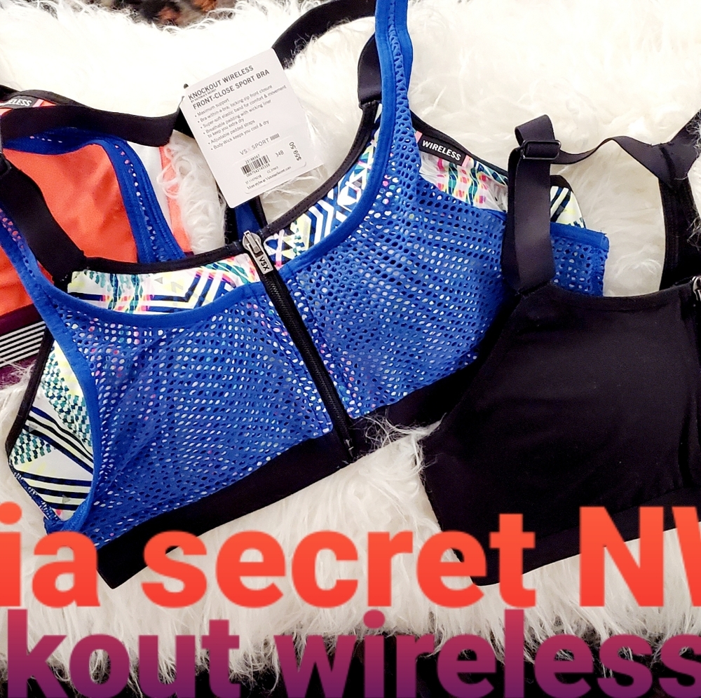 VS x SPORT KNOCKOUT WIRELESS FRONT-CLOSE SPORT BRA